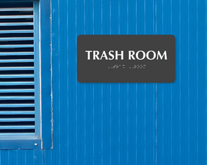 Showcase Trash Sign
