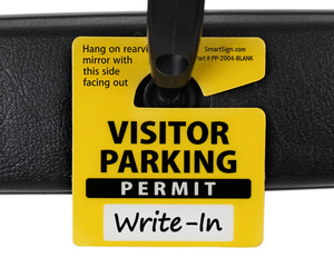 Visitor Mini Parking Permits Hang Tag
