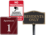 Apartment Signs by Category