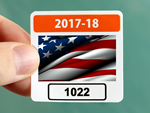 Parking Stickers with Patriotic Theme