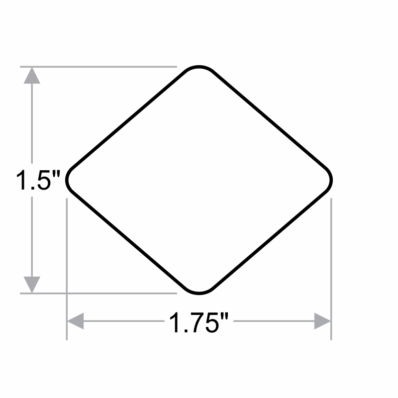 Custom Diamond Parking Permit Decal Signs, SKU: PP-3789-DMD-1.5x1.75