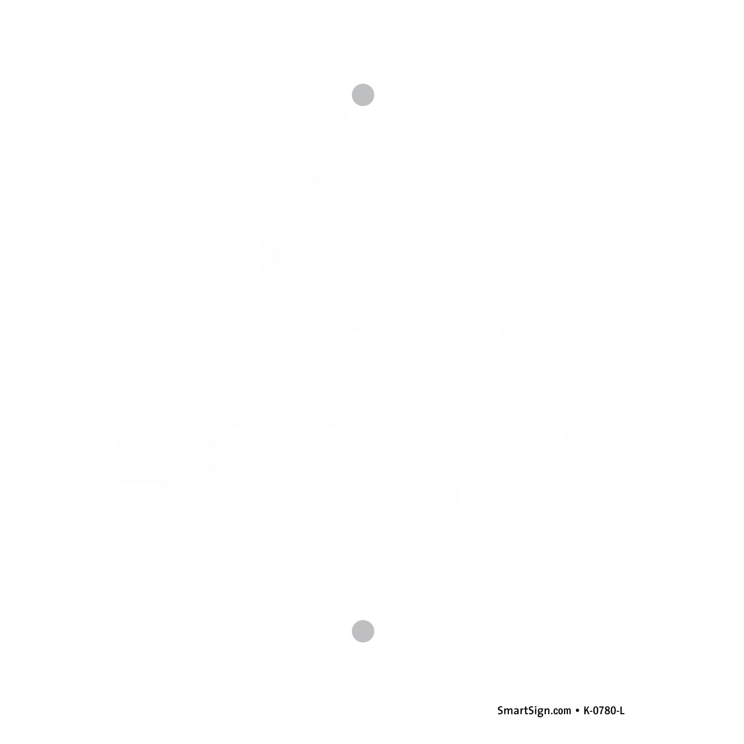 Handicap Access Directional Sign