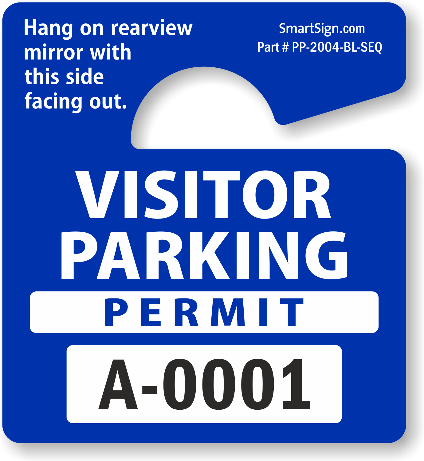 Box of 250 Parking Permit Hang Tags Numbered 0500-0749 3 1/8 X 4 3/4 