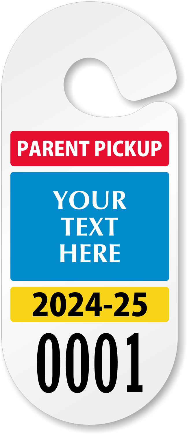 Parent Pick Up Tags Children Stay Safe