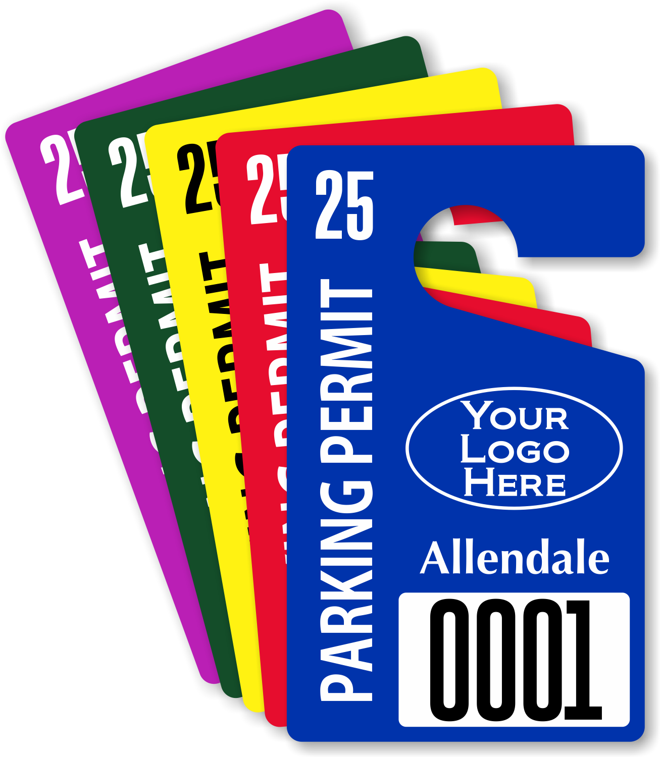 Custom Parking Tag Designs 5 X 3 