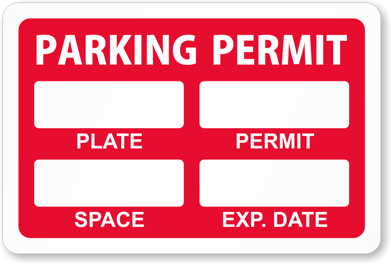 Parking Space Window Decal | Choose Color Signs, SKU: PP-2014-COLOR parking-space-window-decal-choose-color-signs-sku-pp-2014-color