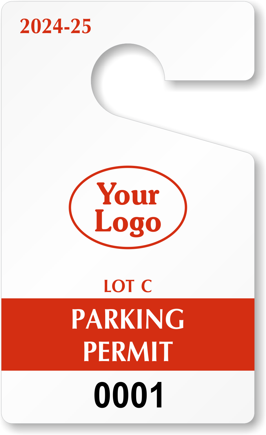 Custom Parking Tag Designs 5” x 3”