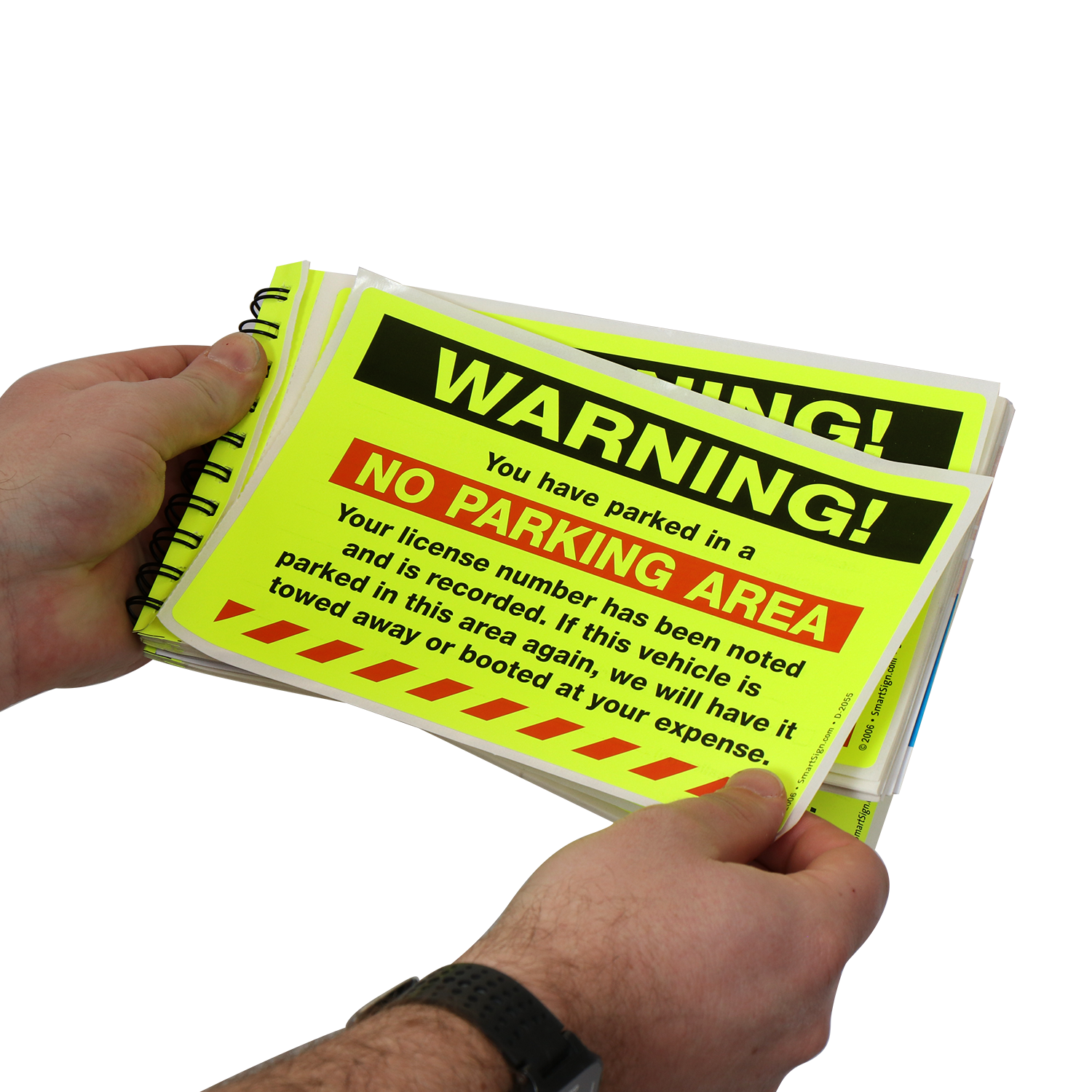 5 in. x 8 in. Removable Parking Violation Stickers Warning, You Have Parked  in a No Parking Area Signs, SKU: D-2055-R