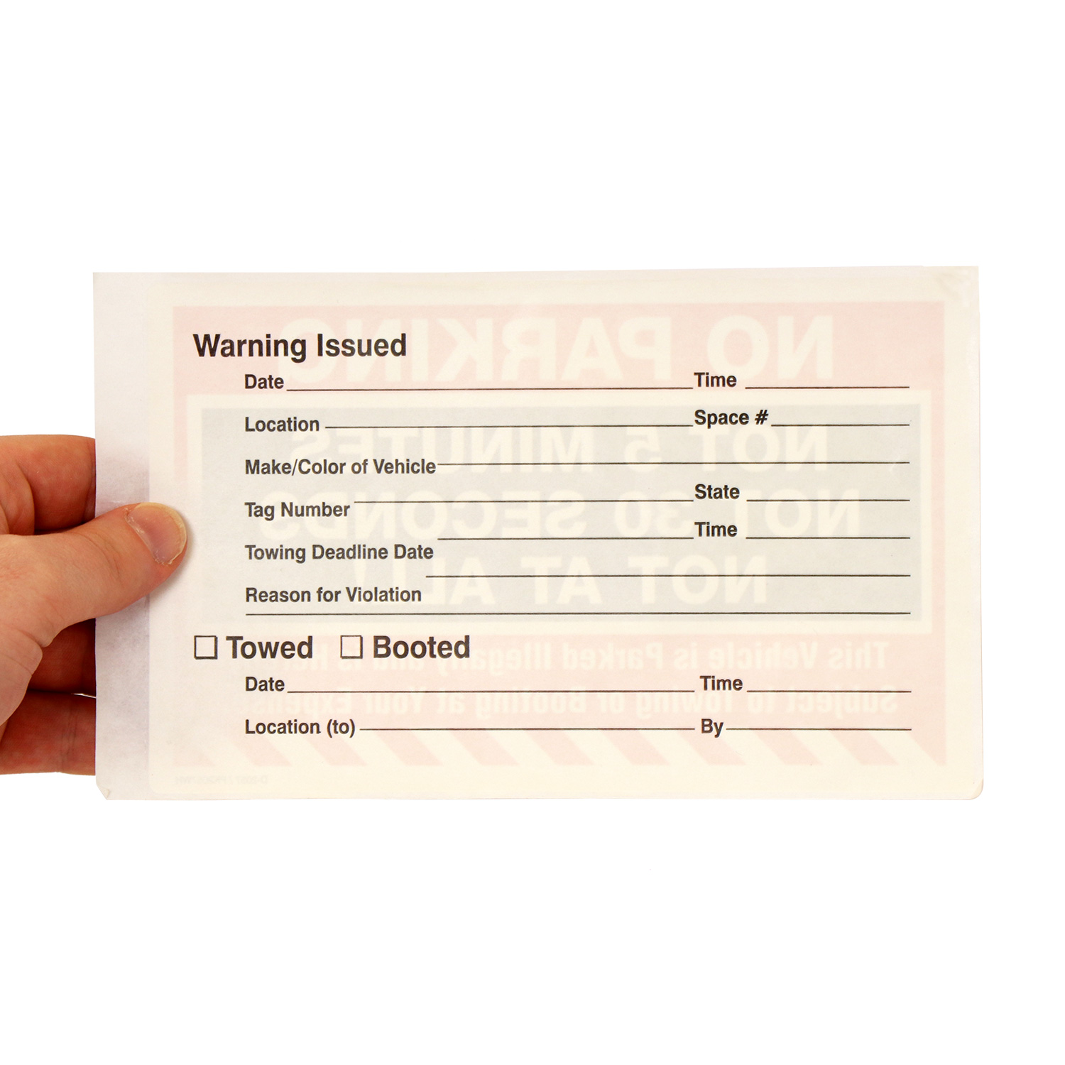 5 in. x 8 in. Removable Parking Violation Stickers Warning, You Have Parked  in a No Parking Area Signs, SKU: D-2055-R