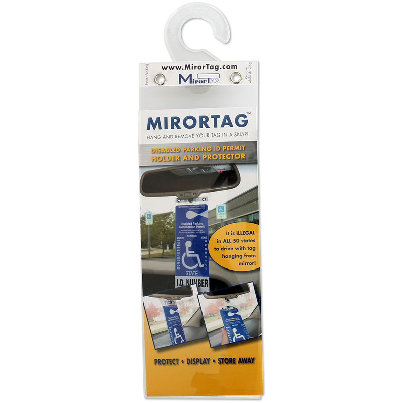 MirorTag™ Gold Parking Permit Holder & Protector