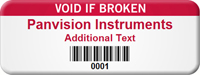 Void If Broken  with Barcode
