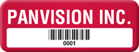 Custom Barcode Tags, 3/4 in. x 2 in.