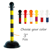 3 in. Pole Stanchions Heavy Duty