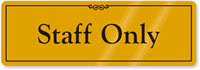Gold DiamondPlate™ Door Sign