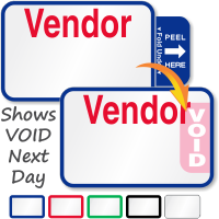 Tab Expiring Vendor Labels Book