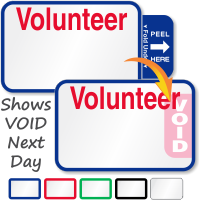 Tab Expiring Volunteer Labels Book