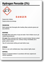 Hydrogen Peroxide 3% Chemical GHS Label 5in. x 3.5in.