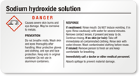 Sodium Hydroxide GHS Chemical Label  Small