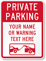 Custom Private Parking Sign