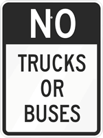 No  Trucks Or Buses Sign
