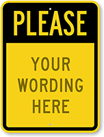 Please Custom Speed Bump Sign