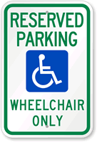 Handicap Parking Only Sign