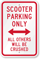 Scooter Parking Only Sign
