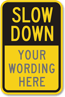 Custom Speed Bump Sign