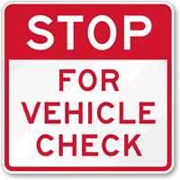 Traffic Security Sign