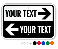 Custom Directional Parking Arrow Sign