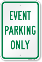 Event Parking Only