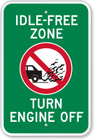 Idle Free Zone Turn Engine Off Sign