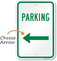 Directional Parking Sign