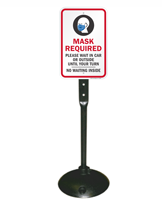 Mask Required Wait In Car Until Your Turn Sign & Post Kit
