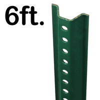 Standard U-Channel Sign Post - 6' tall