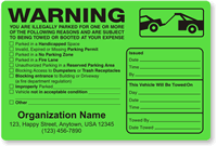 Custom illegally Parked Parking Violation Sticker