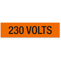230 Volts Marker Label Large (2 1/4in. x 9in.)