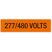 277/480 Volts Marker Label Large (2 1/4in. x 9in.)