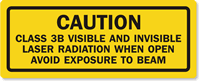 Protective Housing Visible Invisible Class 3B Label