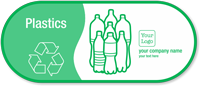 Plastics Recycle Symbol Custom Vinyl Recycling Sticker
