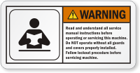 Understand All Service Manual Instructions  Label