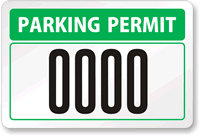 parking permit decal for the inside of a window