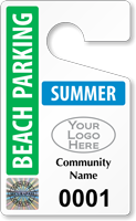 Plastic ToughTags™ for Beach Parking Permits