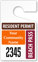Plastic ToughTags™ for Beach Parking Permits