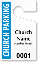 Plastic ToughTags™ for Church Parking Permits