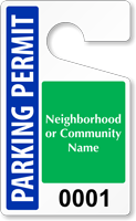 Plastic ToughTags™ for Community Parking Permits