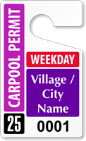 Plastic ToughTags™ for Community Parking Permits