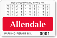 Custom Monthly Reserved Parking Permit Decal