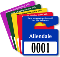 Custom Plastic Parking Permit Mini Hang Tag