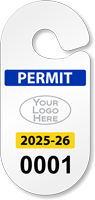 Create Racetrack Parking Permit Hang Tag with Logo